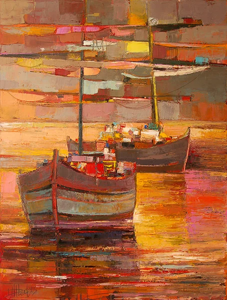 83. Boats at sunset